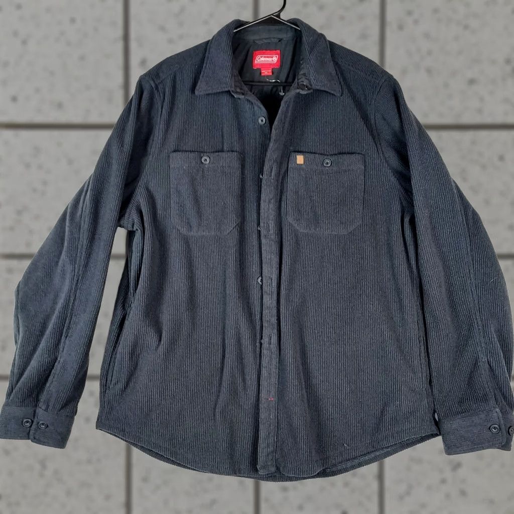 Vintage Coleman XL Shacket Men’s Lightweight Polyester Button-Up Jacket Dark Charcoal Gray Casual Outdoor Hiking Men XL Shirt/Jacket Size US XL / EU 56 / 4 - 1 Thumbnail
