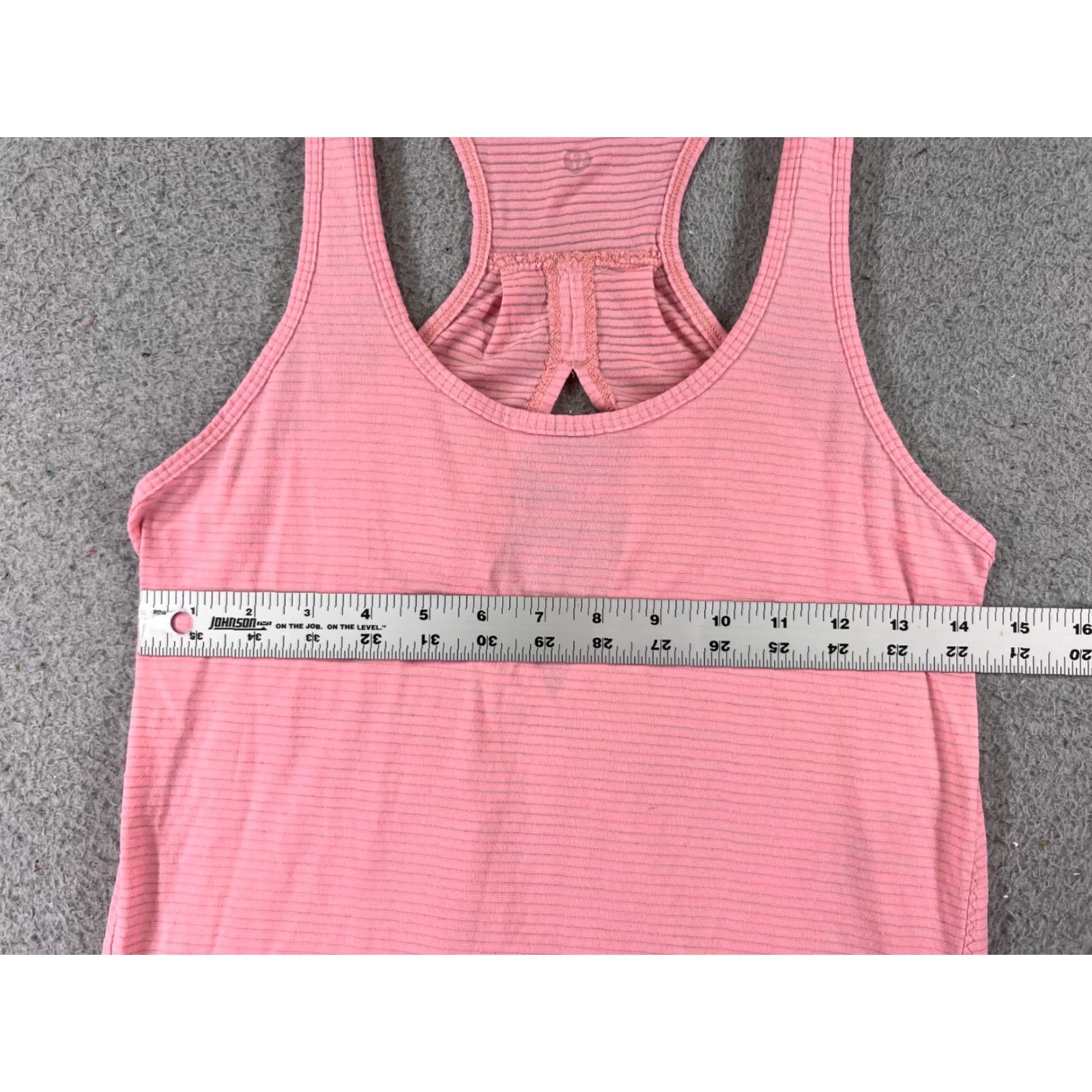 Lululemon Lululemon Shirt Women 6 Pink Stripe Racerback Keyhole Back Tank Sleeveless Fitness Gym Workout Vintage: No Size M / US 6-8 / IT 42-44 - 6 Thumbnail