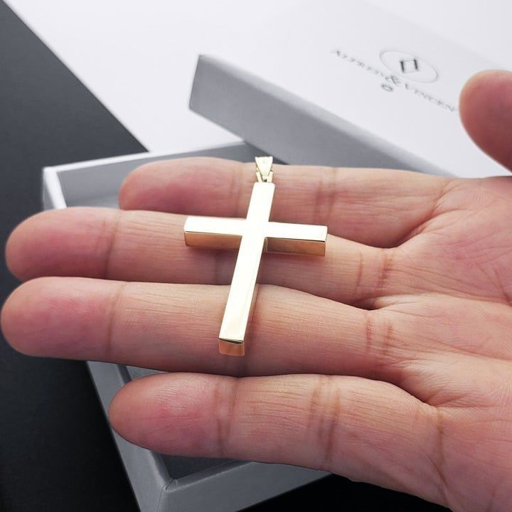 Other Latin Crucifix Christian Cross Real 14k Yellow Gold Pendant Size ONE SIZE - 3 Thumbnail