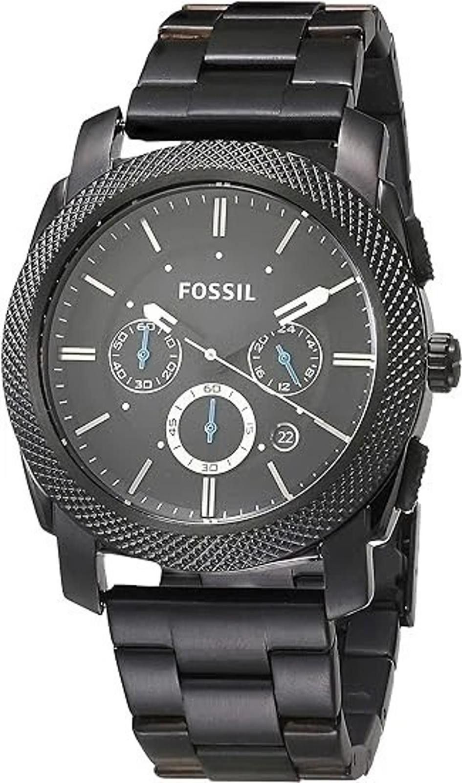 Fossil New Fossil Machine FS4552IE Black StainlessSteel Chronograph Size ONE SIZE - 1 Thumbnail