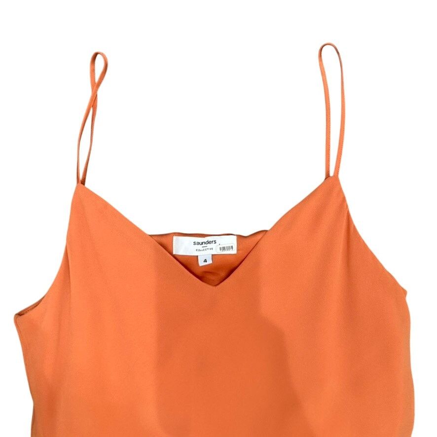 Jonathan Saunders Saunders x RTR Chiffon Overlay Dress in Orange, Size US 4 Size S / US 4 / IT 40 - 5 Thumbnail