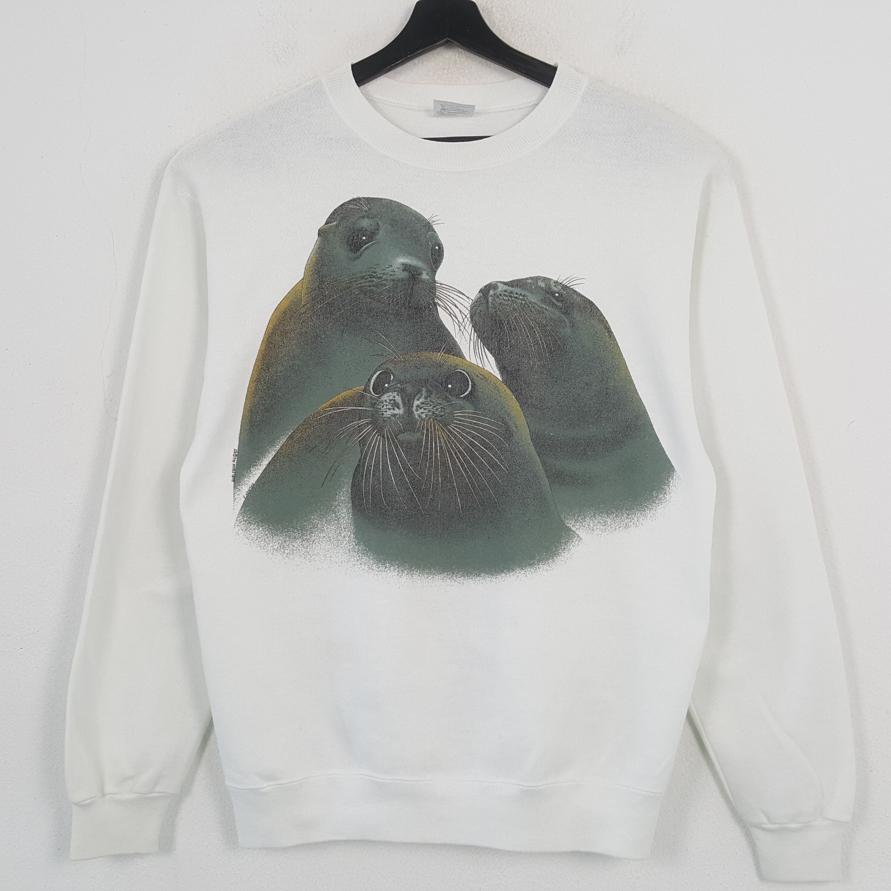 Hanes SEA LIONS MARCO ISLAND Vintage Sweatshirt C292N7 Size US M / EU 48-50 / 2 - 1 Thumbnail
