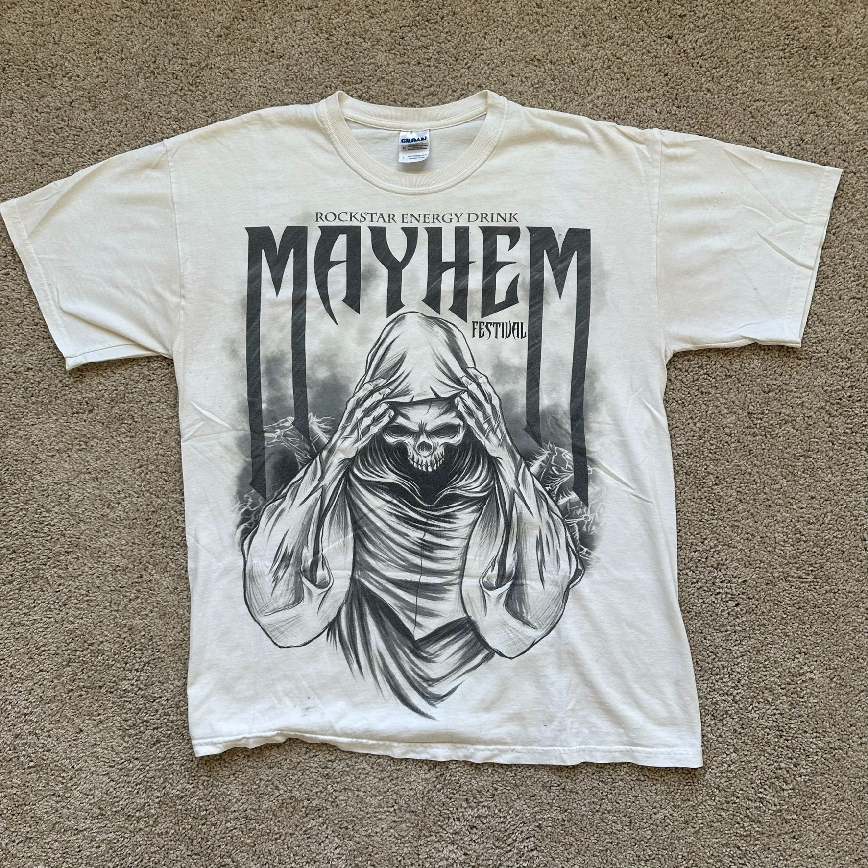 Gildan Vintage Y2K Rockstar Energy Mayhem Festival T-Shirt Reaper S Size US L / EU 52-54 / 3 - 6 Thumbnail