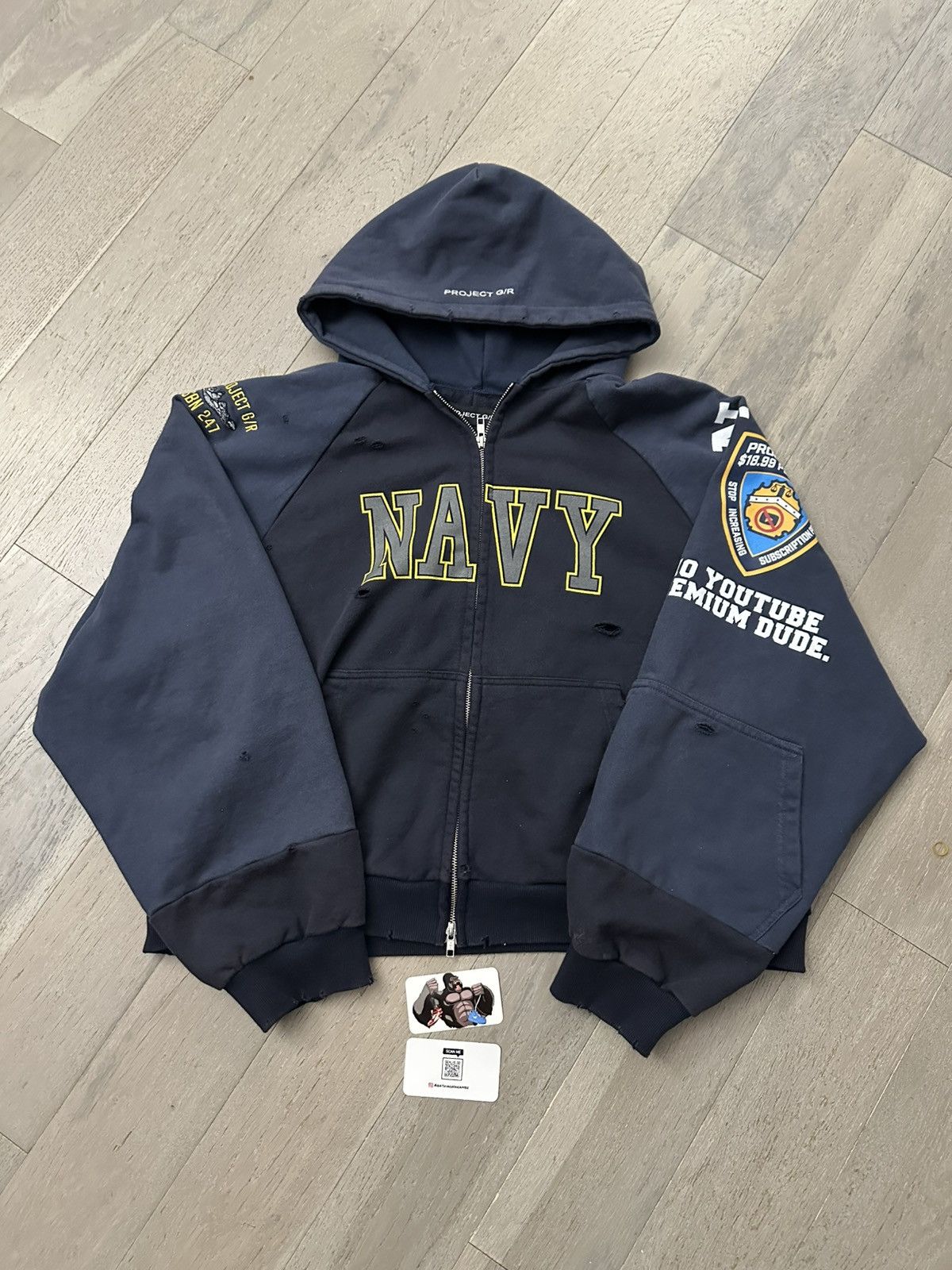 PROJECT G/R - Reconstructed Folded Zip Hoodie | HBX