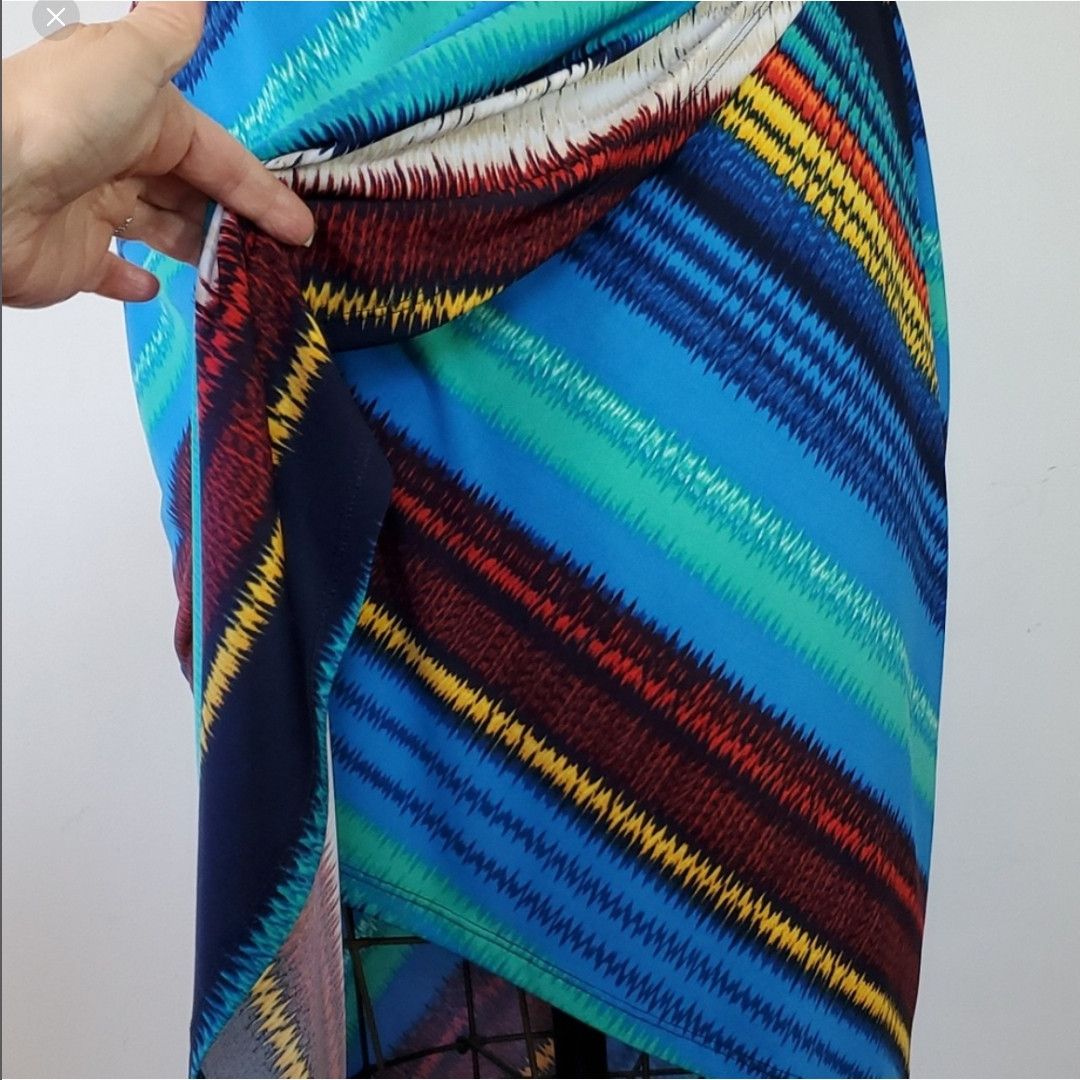 Other Rafaella L/XL Dress Tank Rainbow Tulip Wrap Skirt Midi Body Size L / US 10 / IT 46 - 8 Thumbnail
