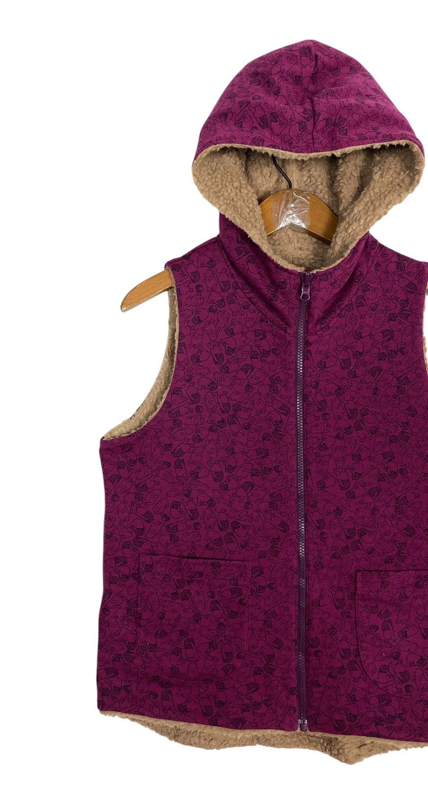 Disney Rare‼️ Disney Winnie The Pooh Reversible Vest Fleece Size S / US 4 / IT 40 - 3 Thumbnail