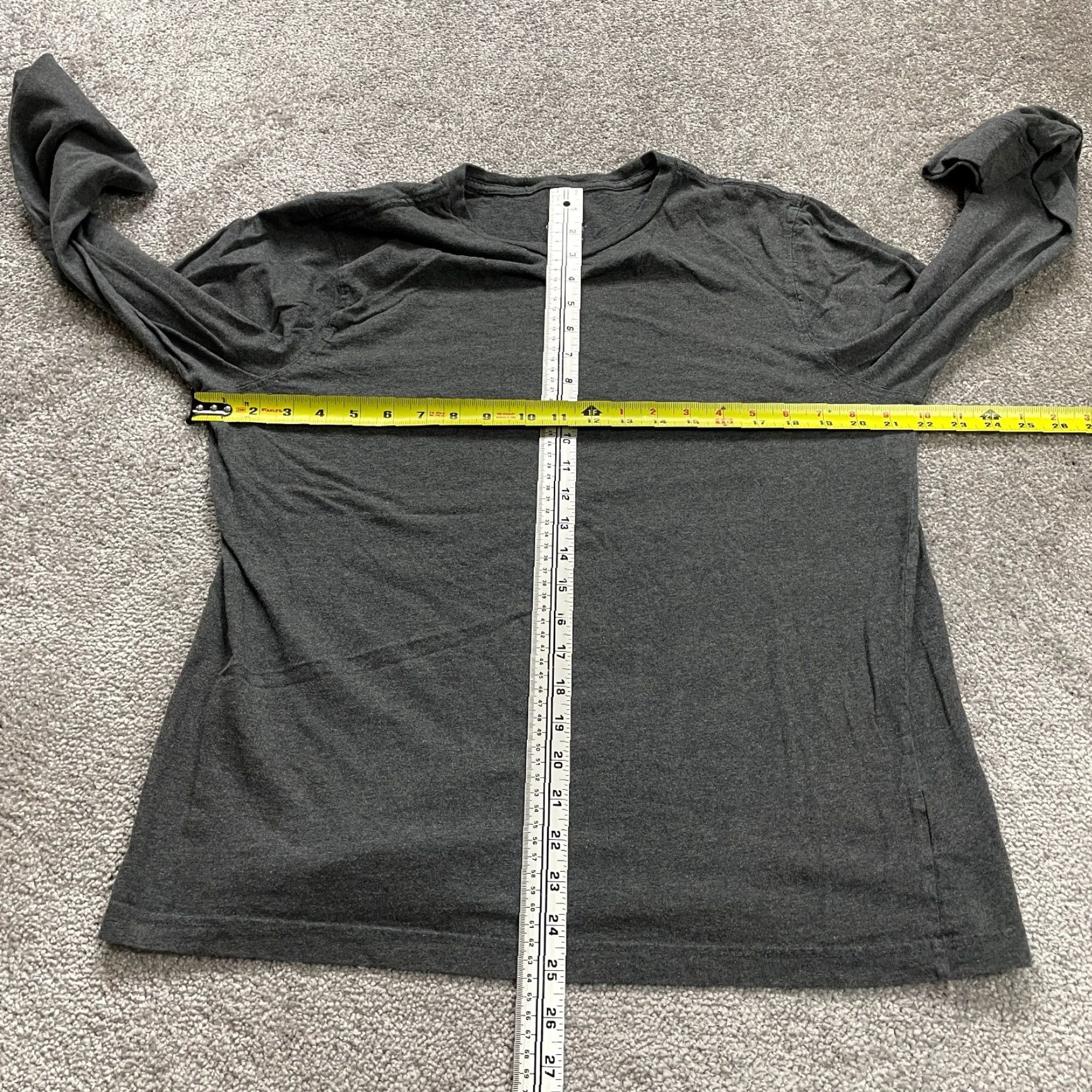 George George Casual Crew Neck T-Shirt Mens Large Gray Long Sleeve Cotton Regular Fit Size US L / EU 52-54 / 3 - 7 Thumbnail