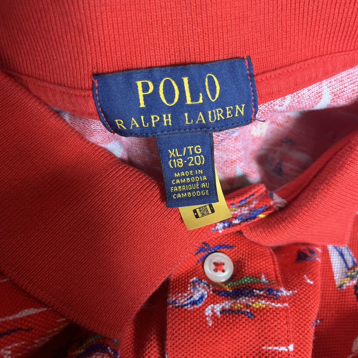 Polo Ralph Lauren × Ralph Lauren Polo Ralph Lauren Sailboat Cotton Mesh Print Polo Shirt Size US S / EU 44-46 / 1 - 5 Thumbnail