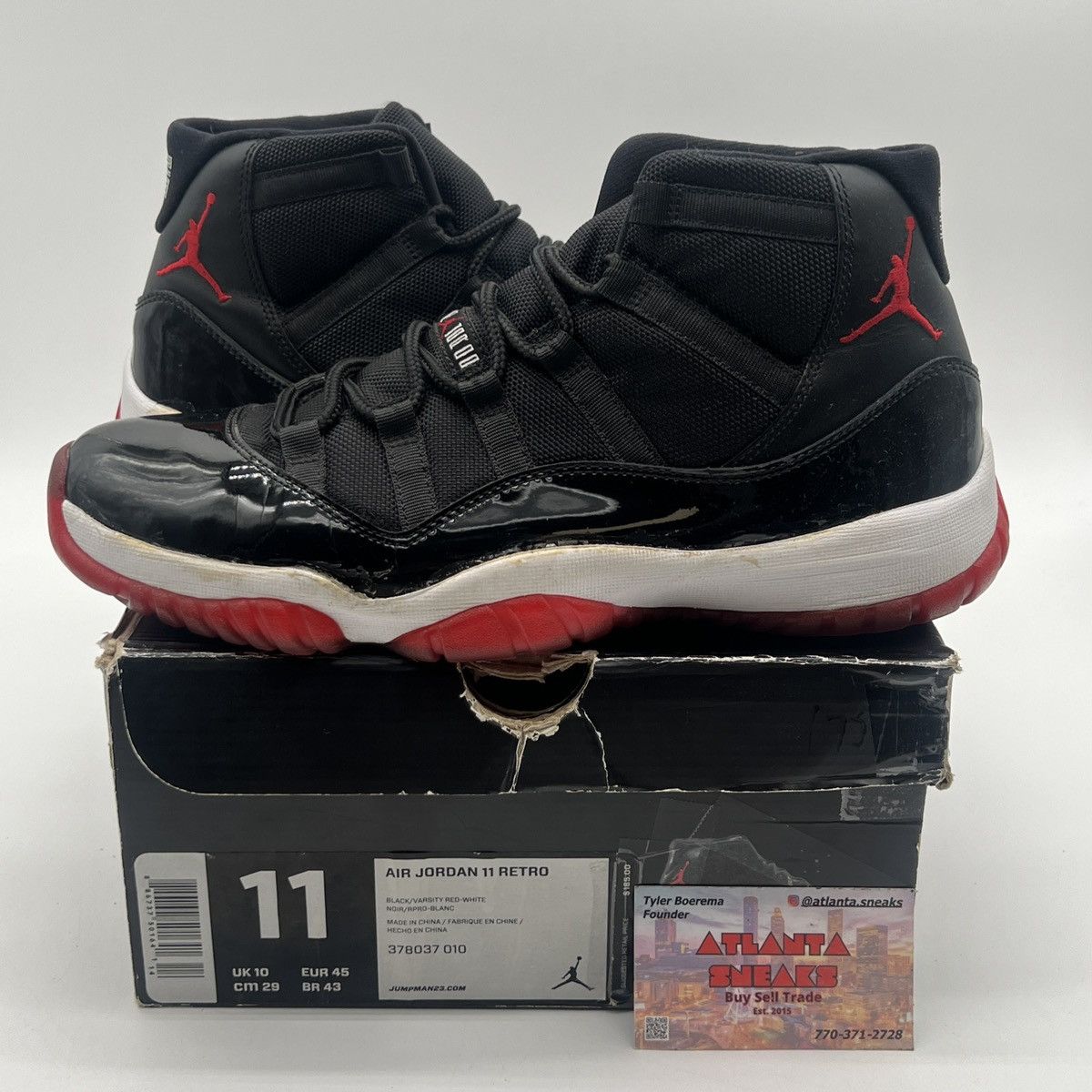 Jordan Brand Air Jordan 11 Bred Size US 11 / EU 44 - 1 Thumbnail