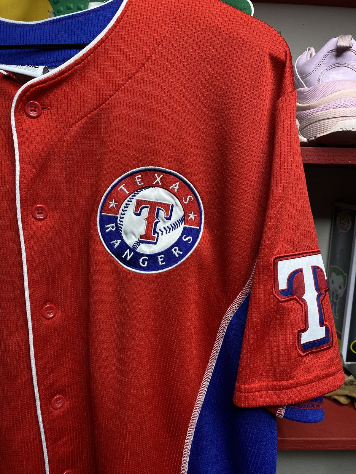 MLB Vintage 00’ MLB Texas Rangers Jersey Men’s XLarge Size US XL / EU 56 / 4 - 5 Thumbnail