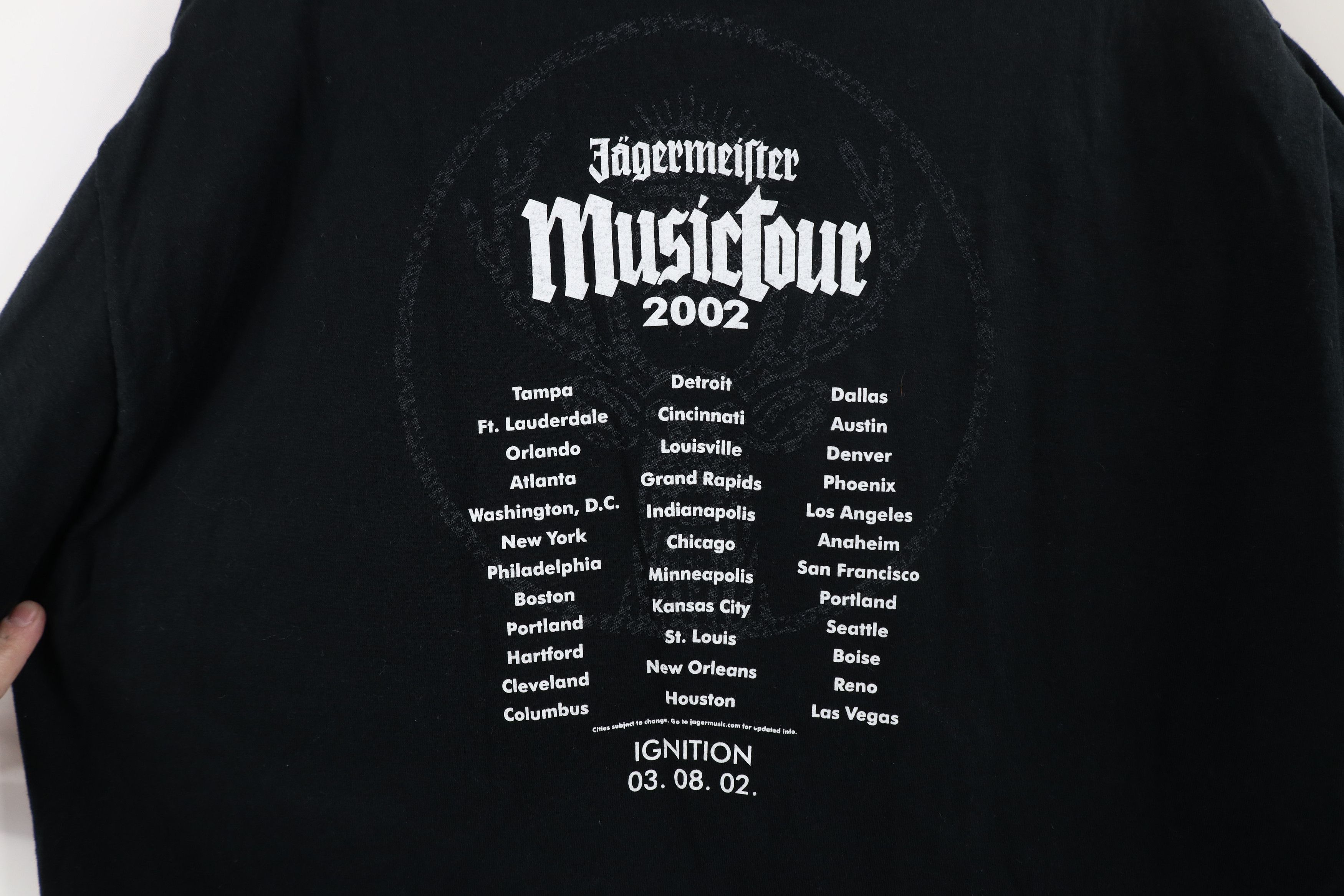 Vintage Vintage Y2K 2002 Jagermeister Tour Short Sleeve T-Shirt Size US XL / EU 56 / 4 - 11 Thumbnail