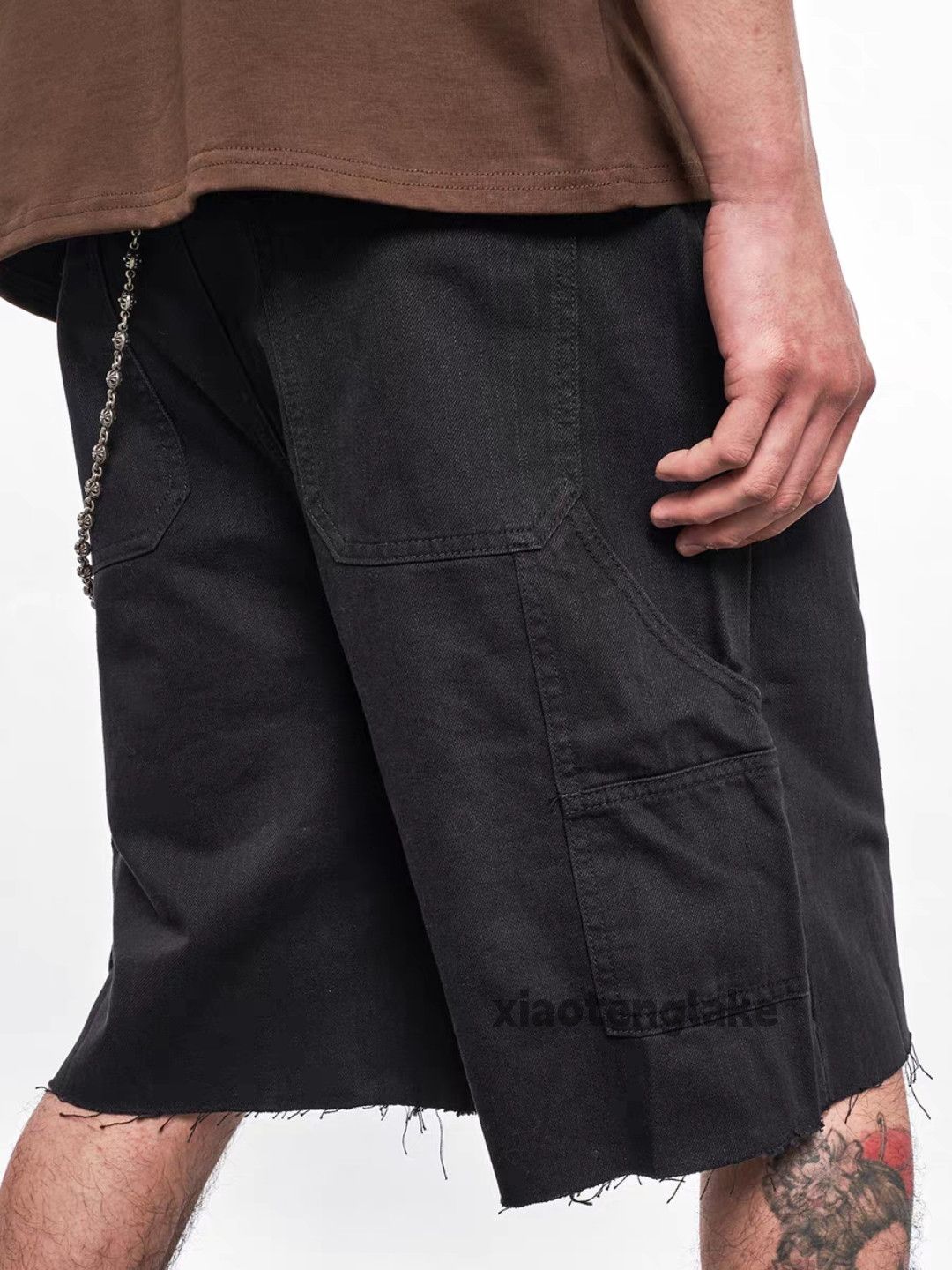 Designer Unisex outdoor utility punk yuppie grunge cargo shorts Size US 35 - 3 Thumbnail