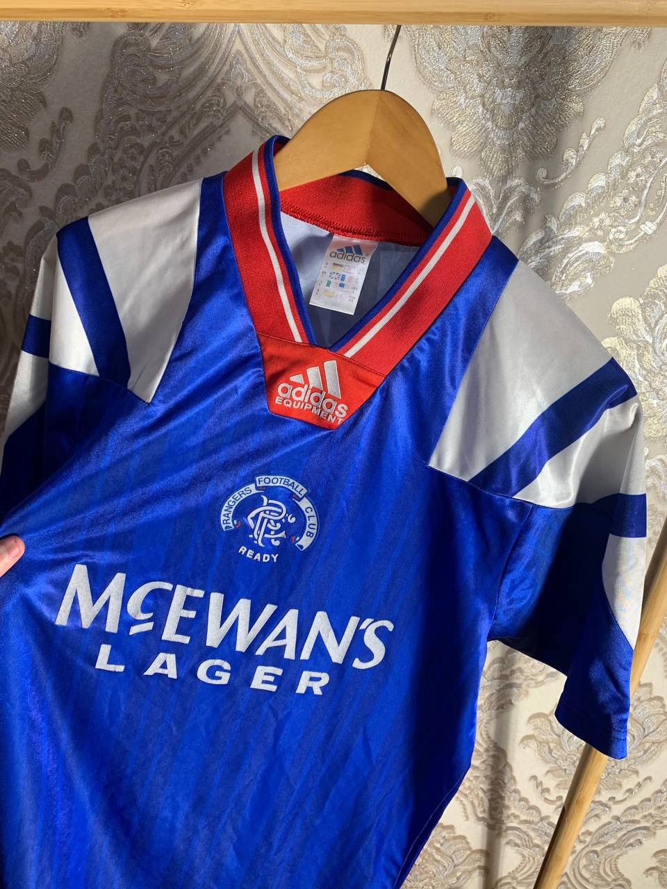 Adidas × Vintage VERY RARE ADIDAS FC RANGERS SCOTLAND SOCCER JERSEY RETRO Y2K Size US L / EU 52-54 / 3 - 4 Thumbnail