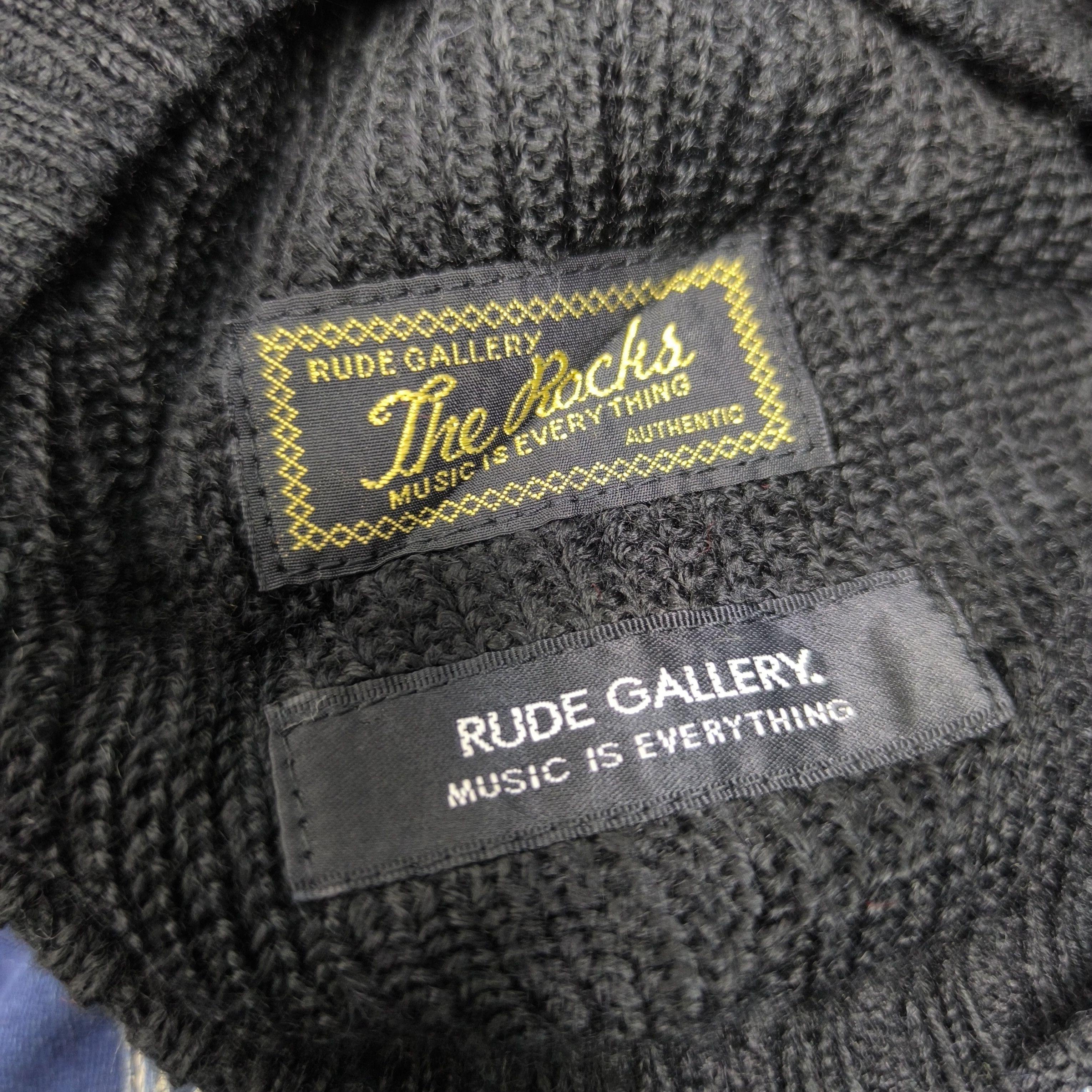 RUDE GALLERY 🎙️Rude gallery japan 'the rocks' black knit beret hat Size ONE SIZE - 4 Thumbnail