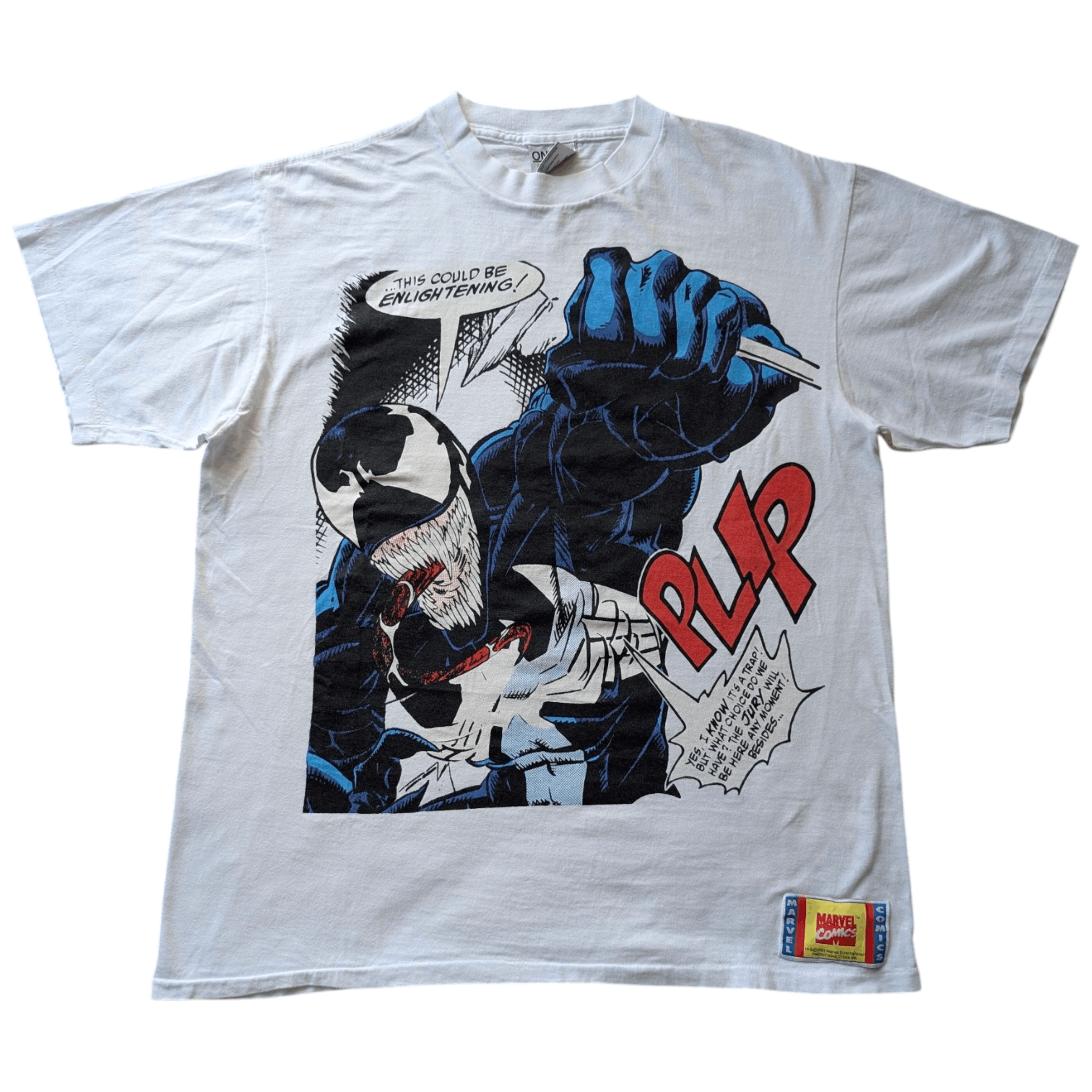 Vintage 1993 Marvel Comics Venom white T-shirt. | Grailed