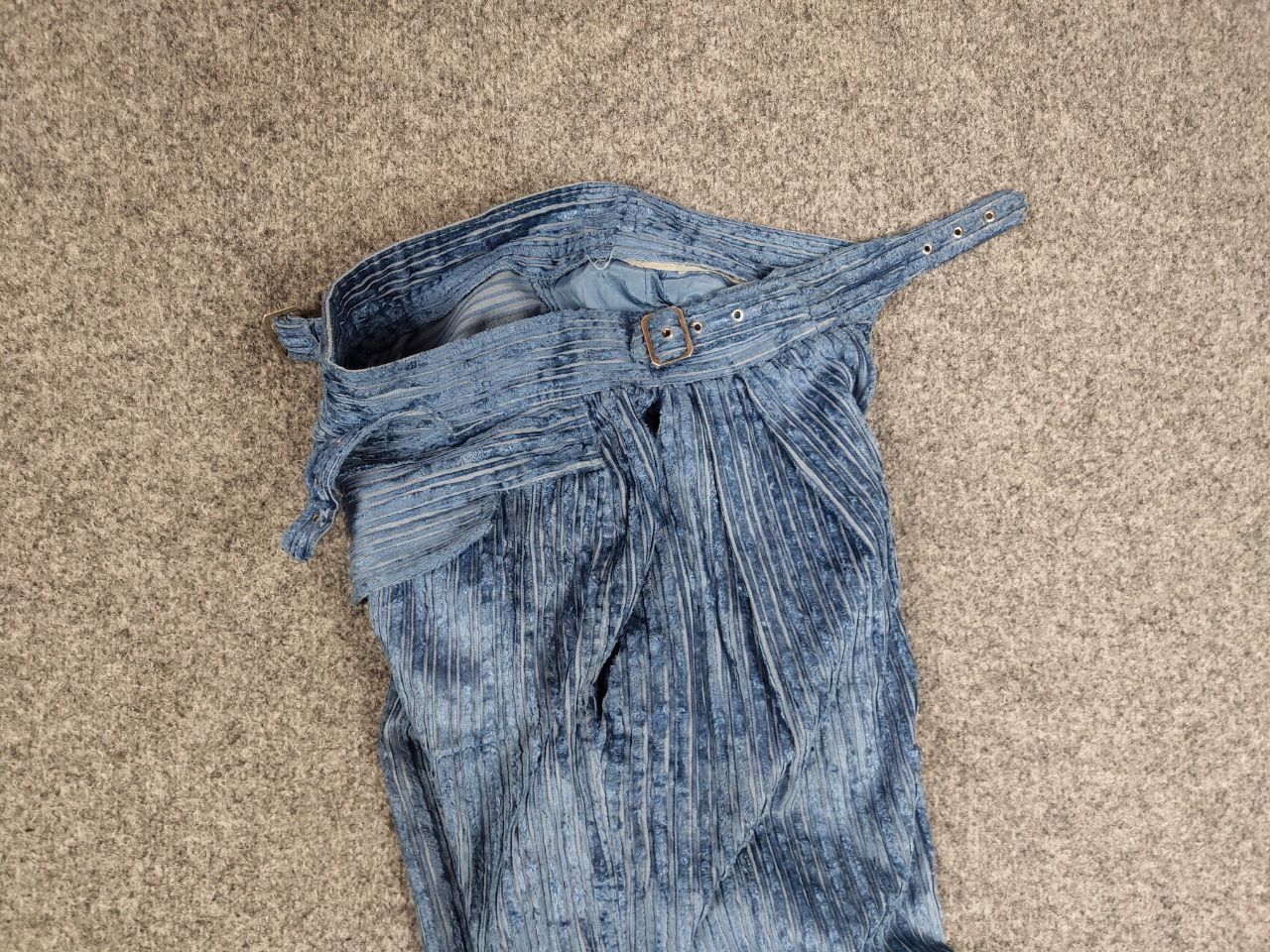 Escada Vintage Escada By Margaretha Ley Corduroy Velour Blue Pants Size 38" / US 16 / IT 52 - 15 Thumbnail