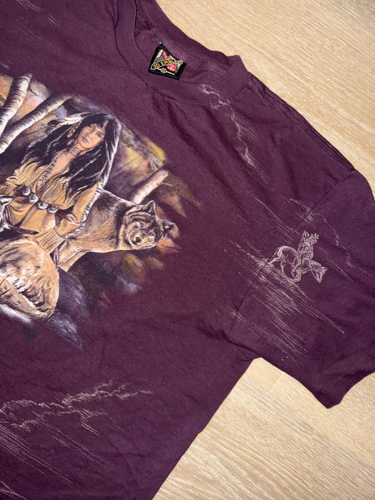 Other Vintage 90’s Native American Wolves AOP 3D Emblem T-Shirt Size US XL / EU 56 / 4 - 5 Thumbnail