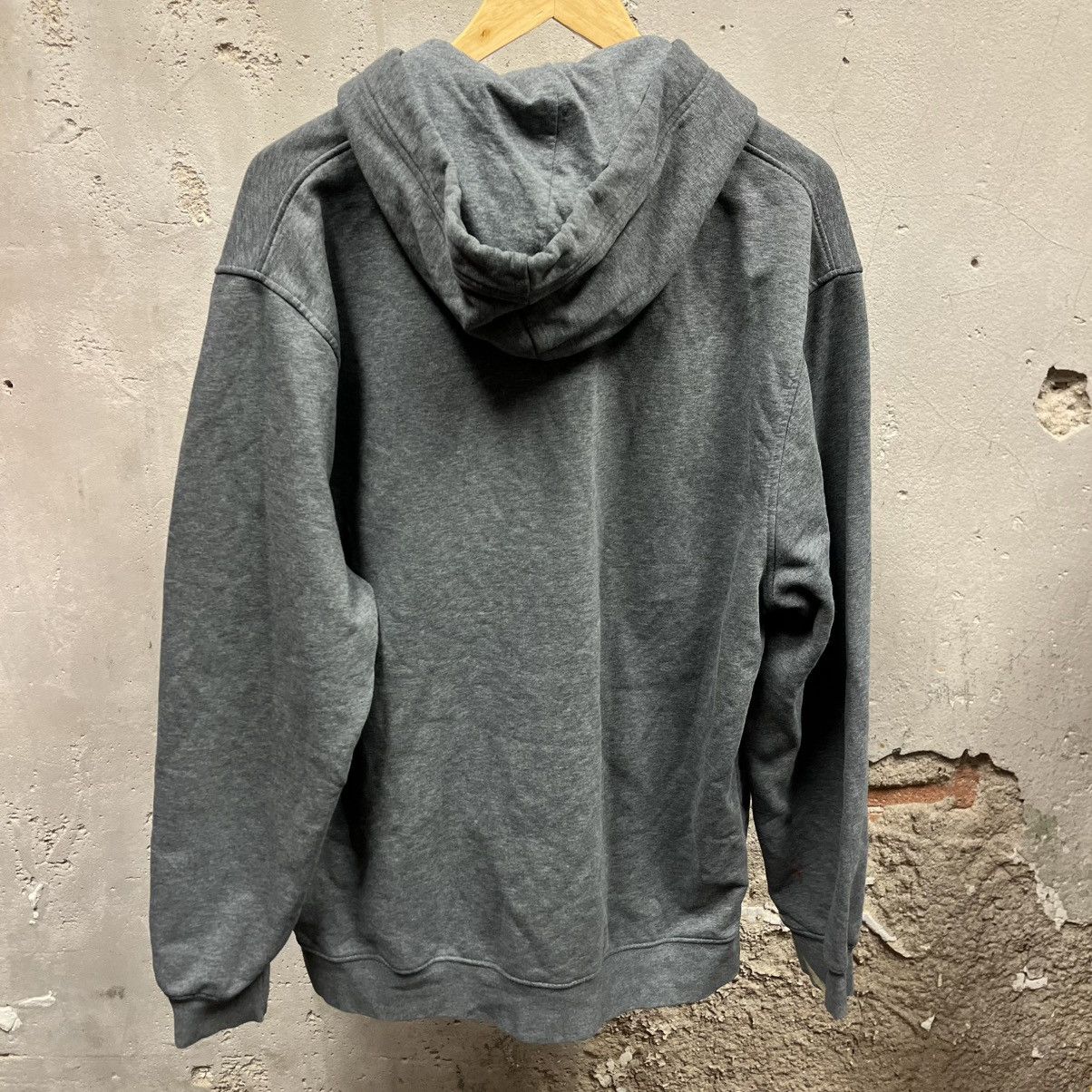 Nike Nike Vintage Y2K Gray Embroidered Swoosh Logo Fleece Hoodie Size US XL / EU 56 / 4 - 4 Thumbnail