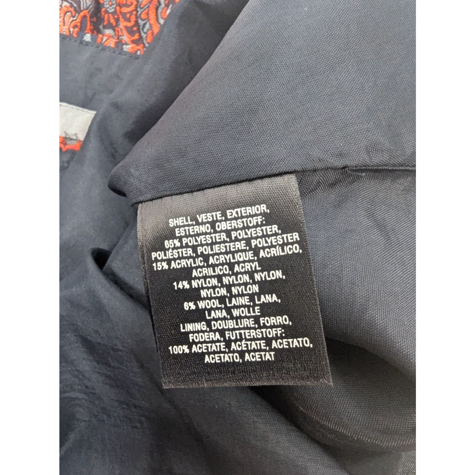 Anthropologie Moulinette Soeurs Karachi A-Line Jacquard Skirt Above Knee Size M Womens Orange Navy Size 32" / US 10 / IT 46 - 4 Thumbnail