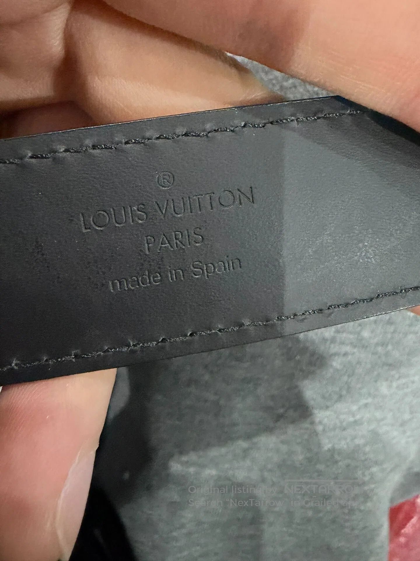 Louis Vuitton LV Mirage Mirror Black Calfskin Belt. Size ONE SIZE - 7 Thumbnail