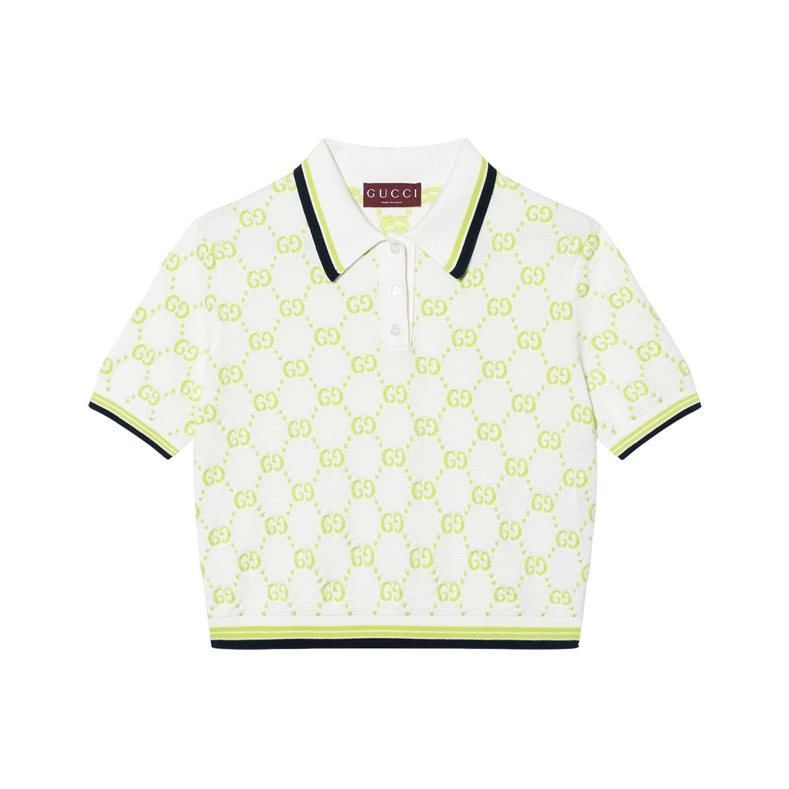 Gucci Gucci Logo Intarsia Knit Polo Shirt XS Size XS / US 0-2 / IT 36-38 - 1 Thumbnail
