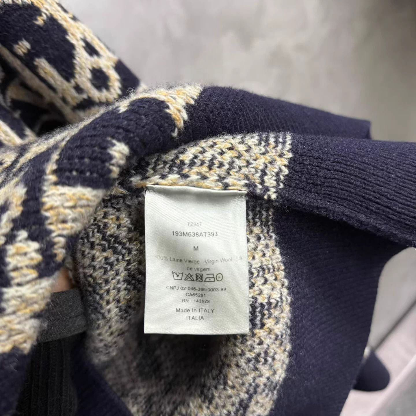 Dior Dior navy blue logo print all-over long-sweater Size M / US 6-8 / IT 42-44 - 3 Thumbnail