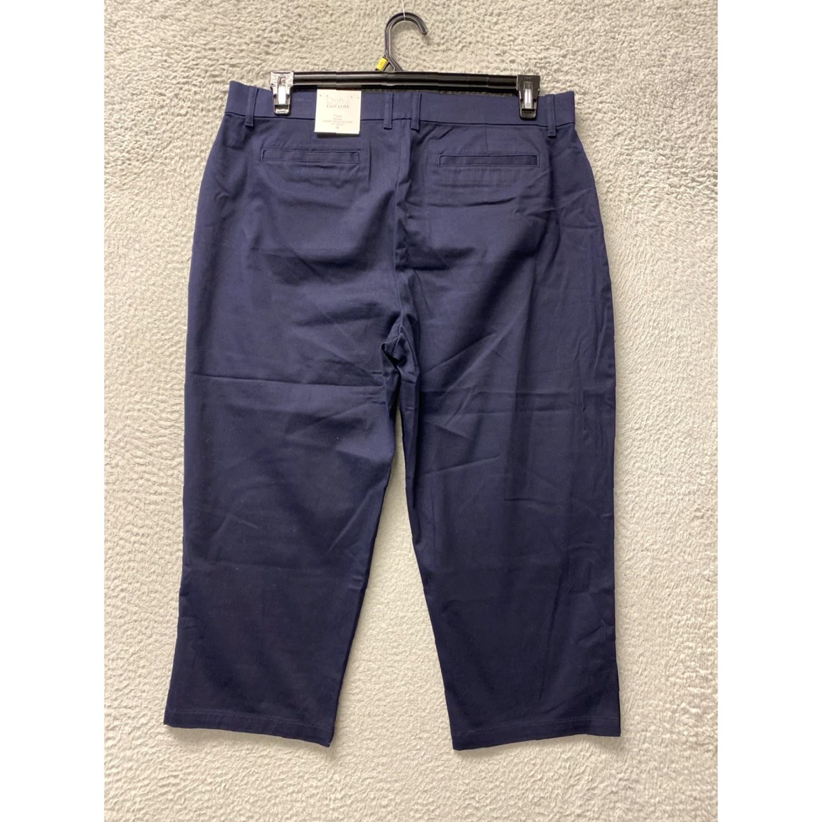 Croft & Barrow Croft Barrow Capri Pants Womens 14 Navy High Rise Button Fly Flat Front Pockets Skinny NEW Size 36" / US 14 / IT 50 - 7 Thumbnail