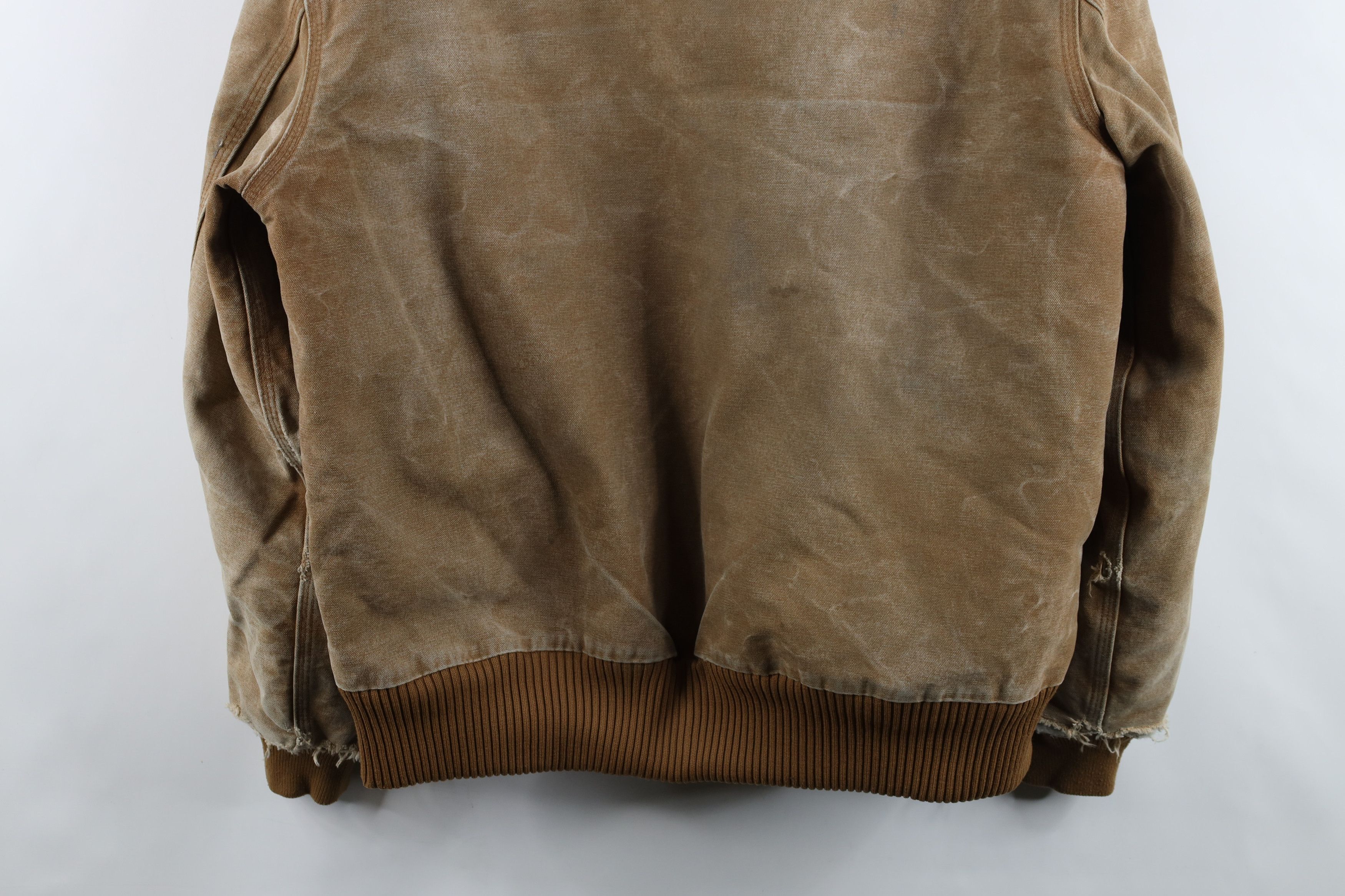 Carhartt Vintage Y2K Carhartt Quilted Hooded Canvas Jacket Duck Brown Size US L / EU 52-54 / 3 - 15 Thumbnail