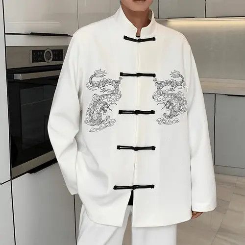 Vintage Hamaoka x Fumie Dragon Kimono Long Sleeve Shirt Size US L / EU 52-54 / 3 - 3 Thumbnail