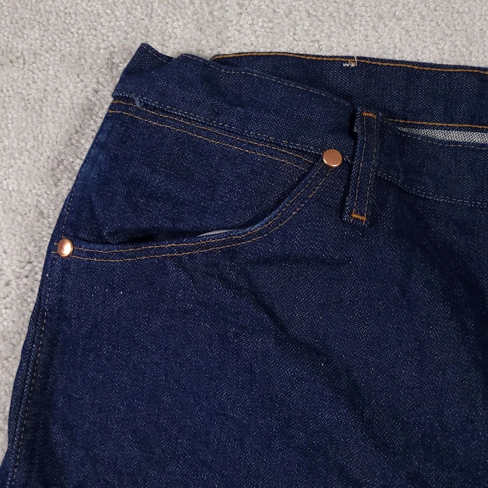 Wrangler Vtg Rigid Wrangler Cowboy Cut 13MWZ Original Fit Jeans Mens 40x30 Dark Wash - Used Condition Size US 40 / EU 56 - 4 Thumbnail