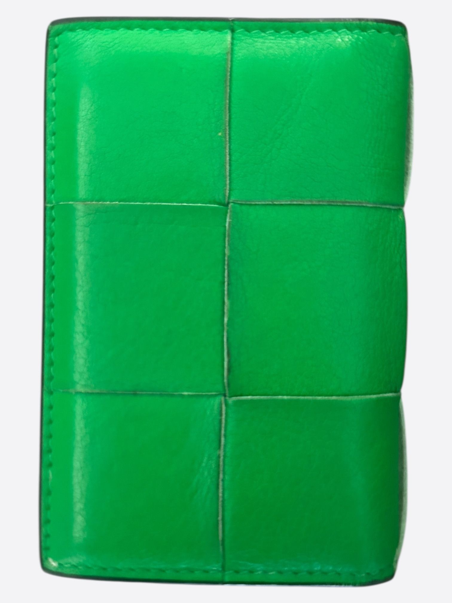 Bottega Veneta Bottega Veneta Green Intrecciato Leather Cassette Card Case Size ONE SIZE - 2 Thumbnail