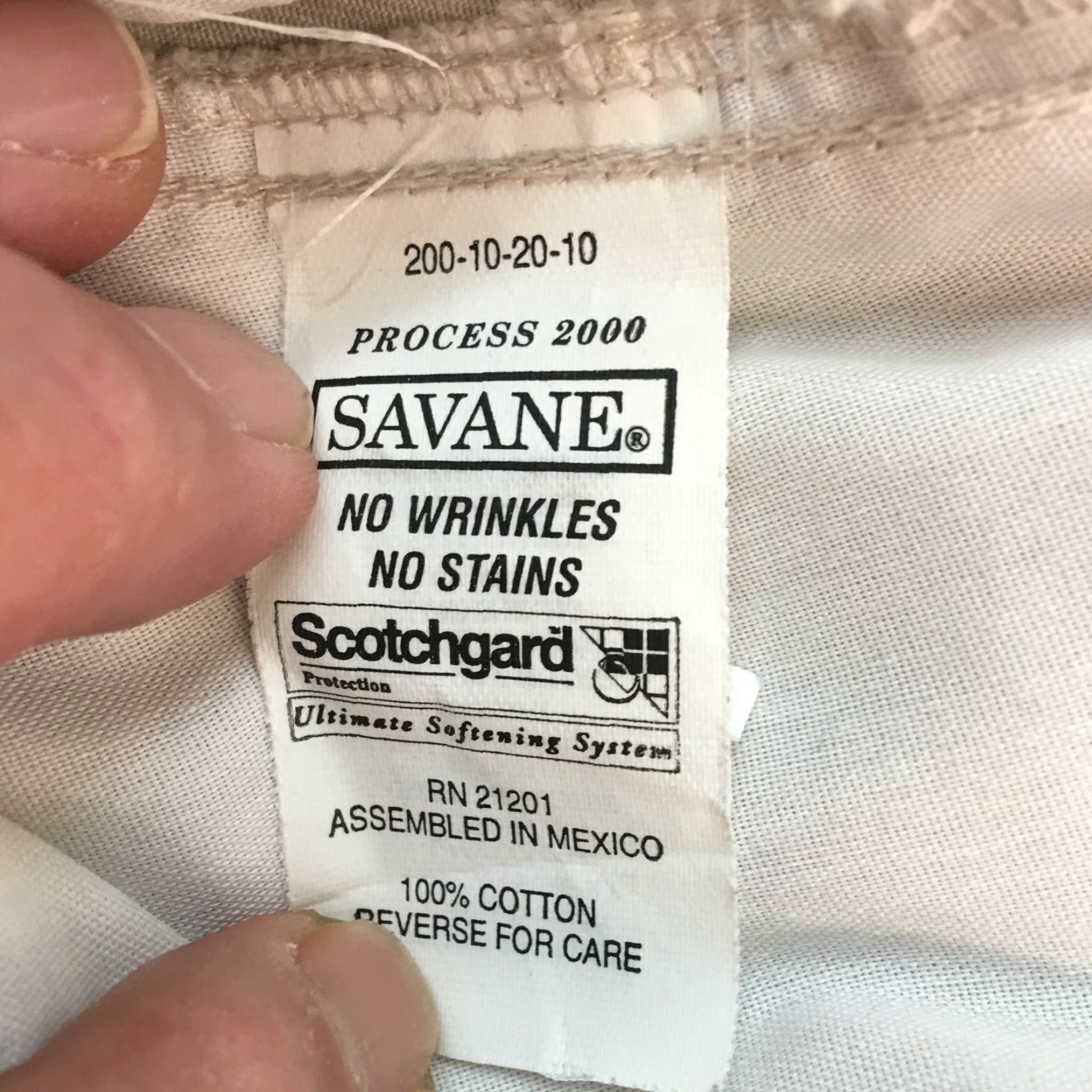 Savane Savane Men's White No Wrinkle Chino Dress Pants 36X34 Straight Leg Regular Fit Casual Size US 36 / EU 52 - 6 Thumbnail
