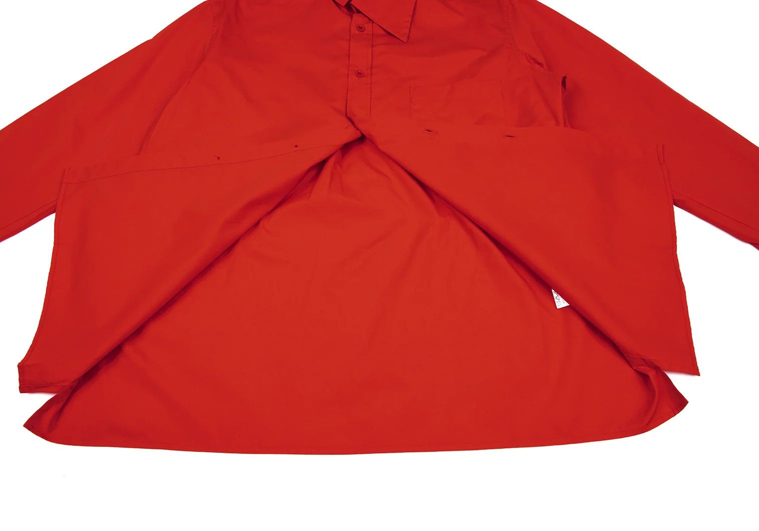 Yohji Yamamoto Yohji Yamamoto Cotton Asymmetrical Collar Shirt Red 3 Size US L / EU 52-54 / 3 - 10 Thumbnail