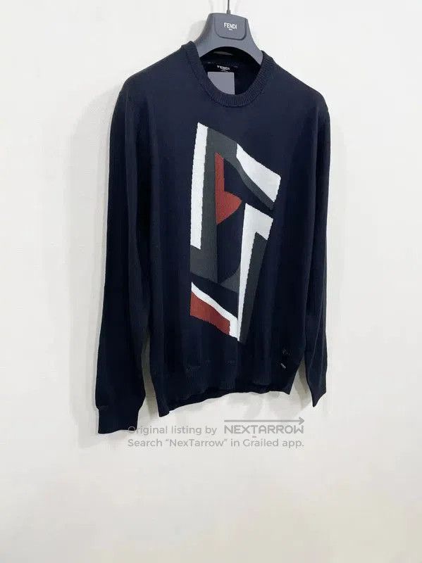 Other Fendi Men's Black Wool Crewneck Sweater . Size US S / EU 44-46 / 1 - 3 Thumbnail