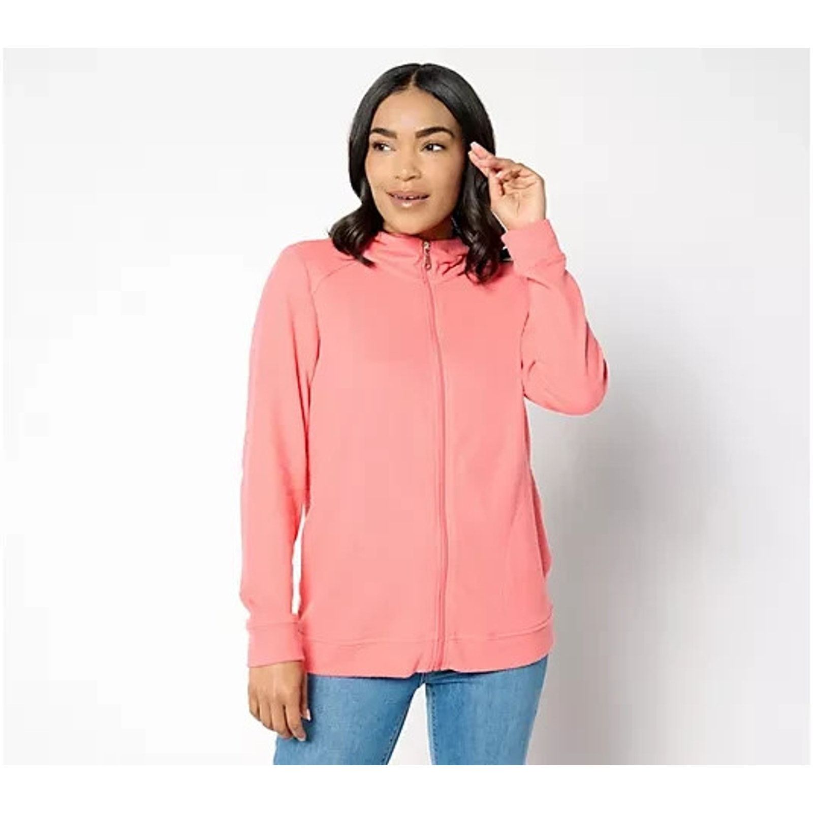 & Other Stories Sport Savvy Textured Terry Zip Jacket Coral Reef XL A646885 Size XL / US 12-14 / IT 48-50 - 1 Thumbnail