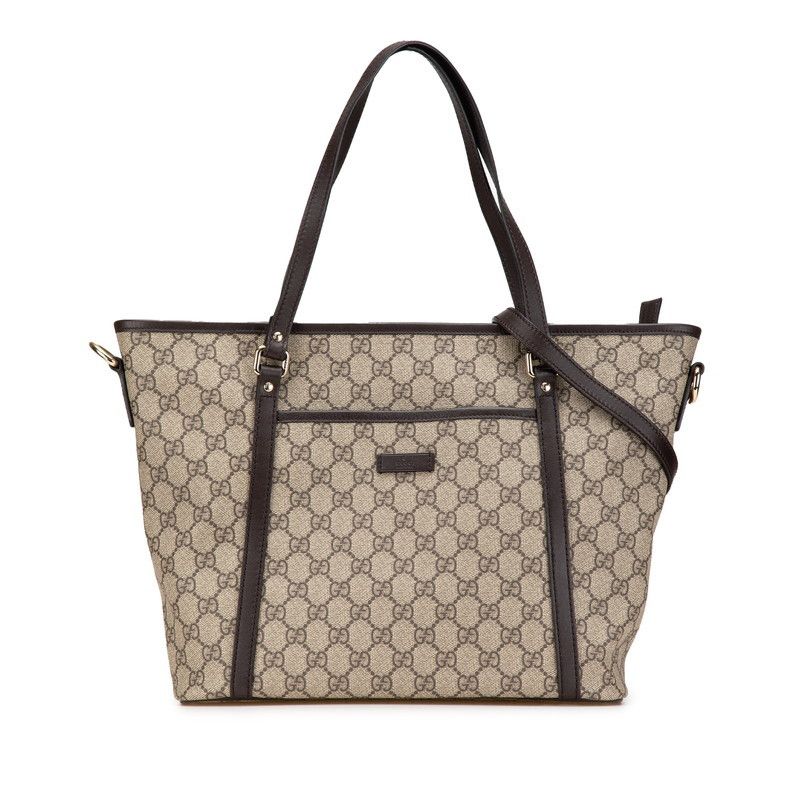 Gucci Gucci GG Supreme Pvc 2Way Bag Leather Shoulder Bag 388929 in Beige, Women's
