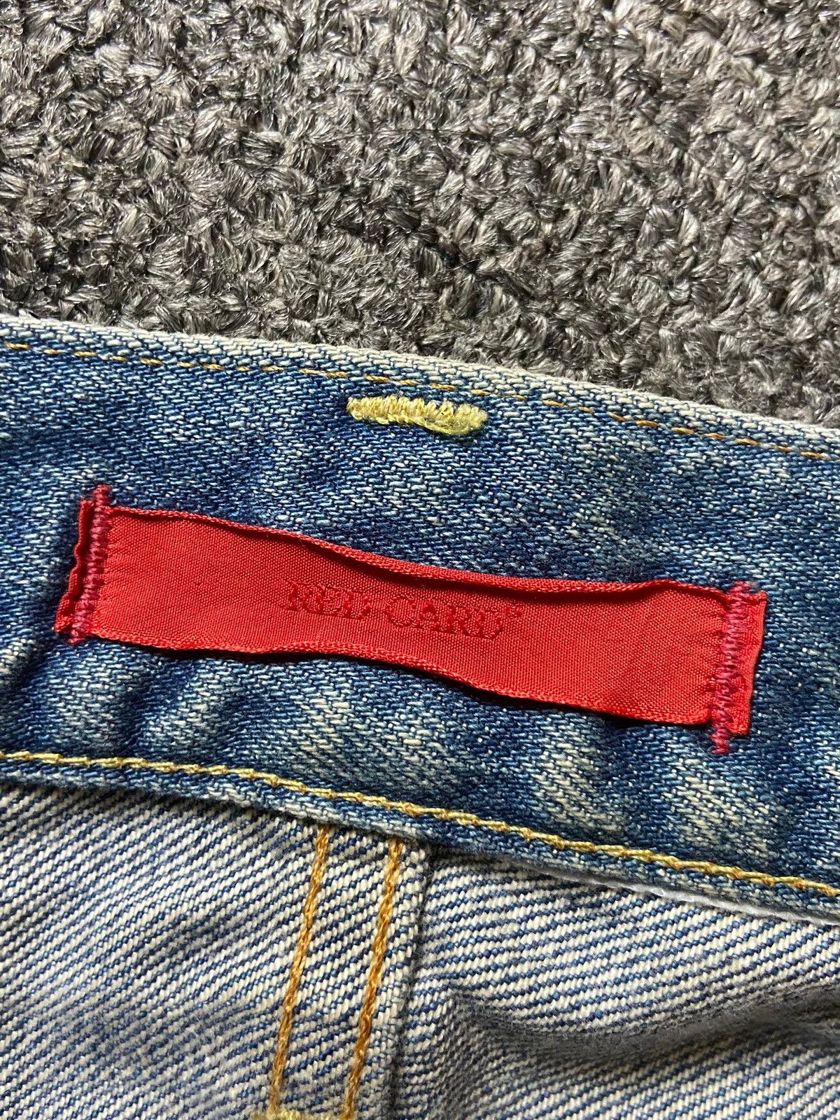 Japanese Brand × Jean × Vintage Vintage RED CARD Straight Cut Denim Jeans (128) Size US 34 / EU 50 - 6 Thumbnail