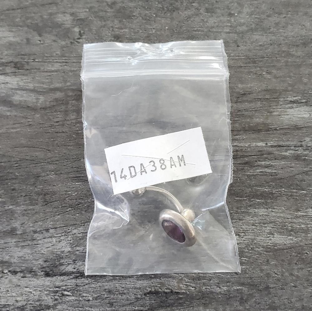 Designer Violet Oval Complimentary Navel Ring Size ONE SIZE - 1 Preview