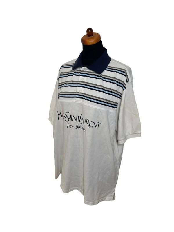 Yves Saint Laurent YVES SAINT LAURENT POUR HOMME STRIPED POLO SHIRT – SIZE XXL Size US XXL / EU 58 / 5 - 4 Thumbnail