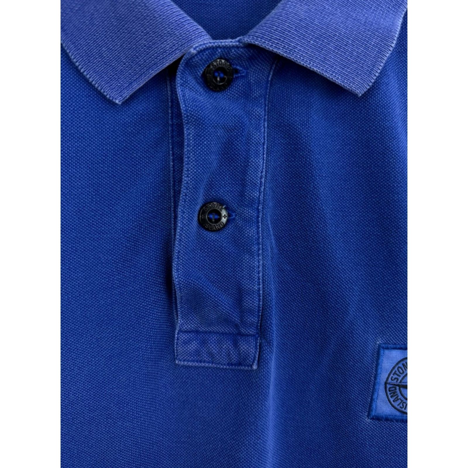Stone Island Stone Island Patch Program Polo T-Shirt Blue L Mens XS? No—keep to L size; blue Polo T-Shirt Stone Island Patch Program Polo T-Shirt Blue L Mens Size US L / EU 52-54 / 3 - 6 Thumbnail