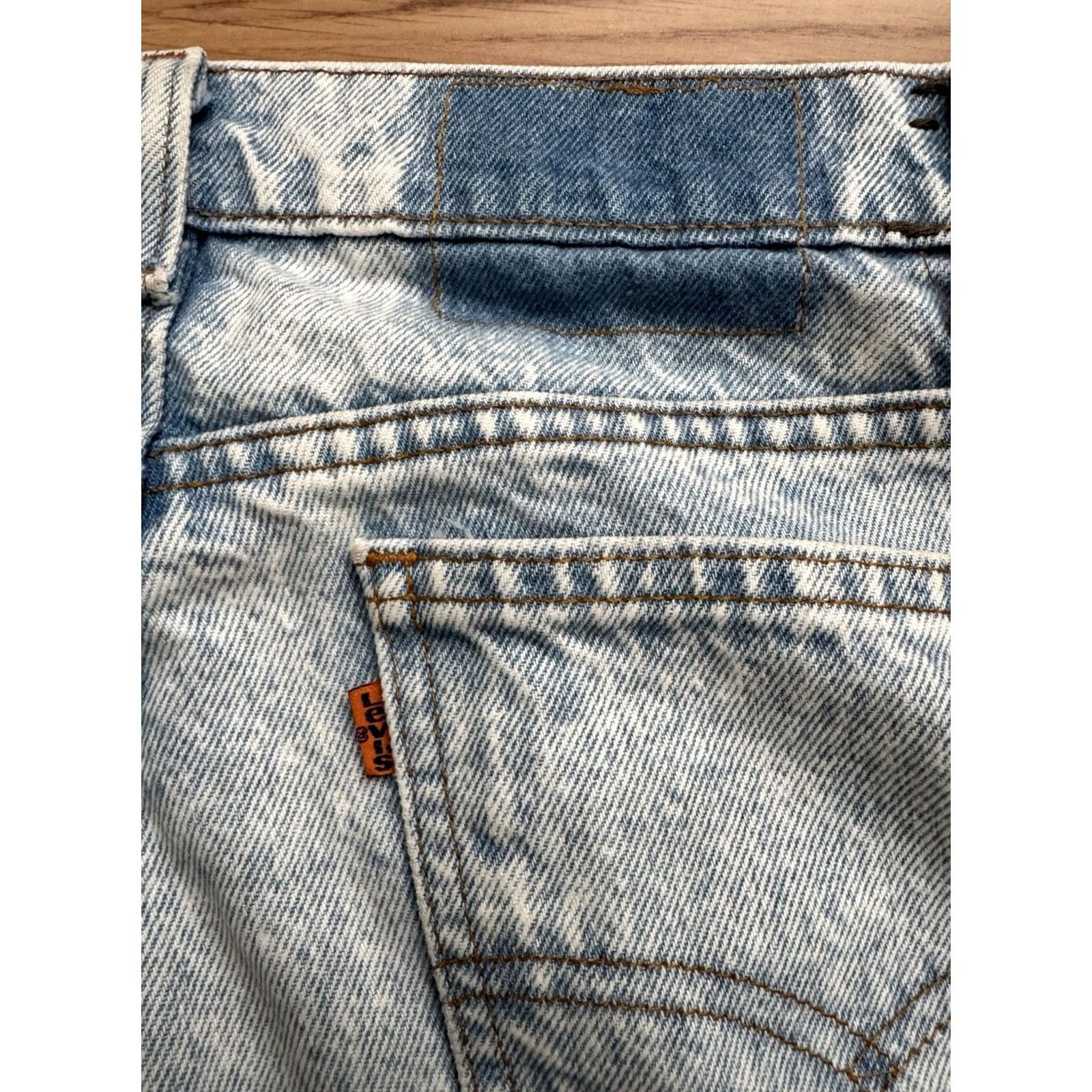 Levi's VINTAGE Levi's Jeans Mens 38x32 Blue USA Orange Tab Straight Leg Light Wash Size US 38 / EU 54 - 5 Thumbnail