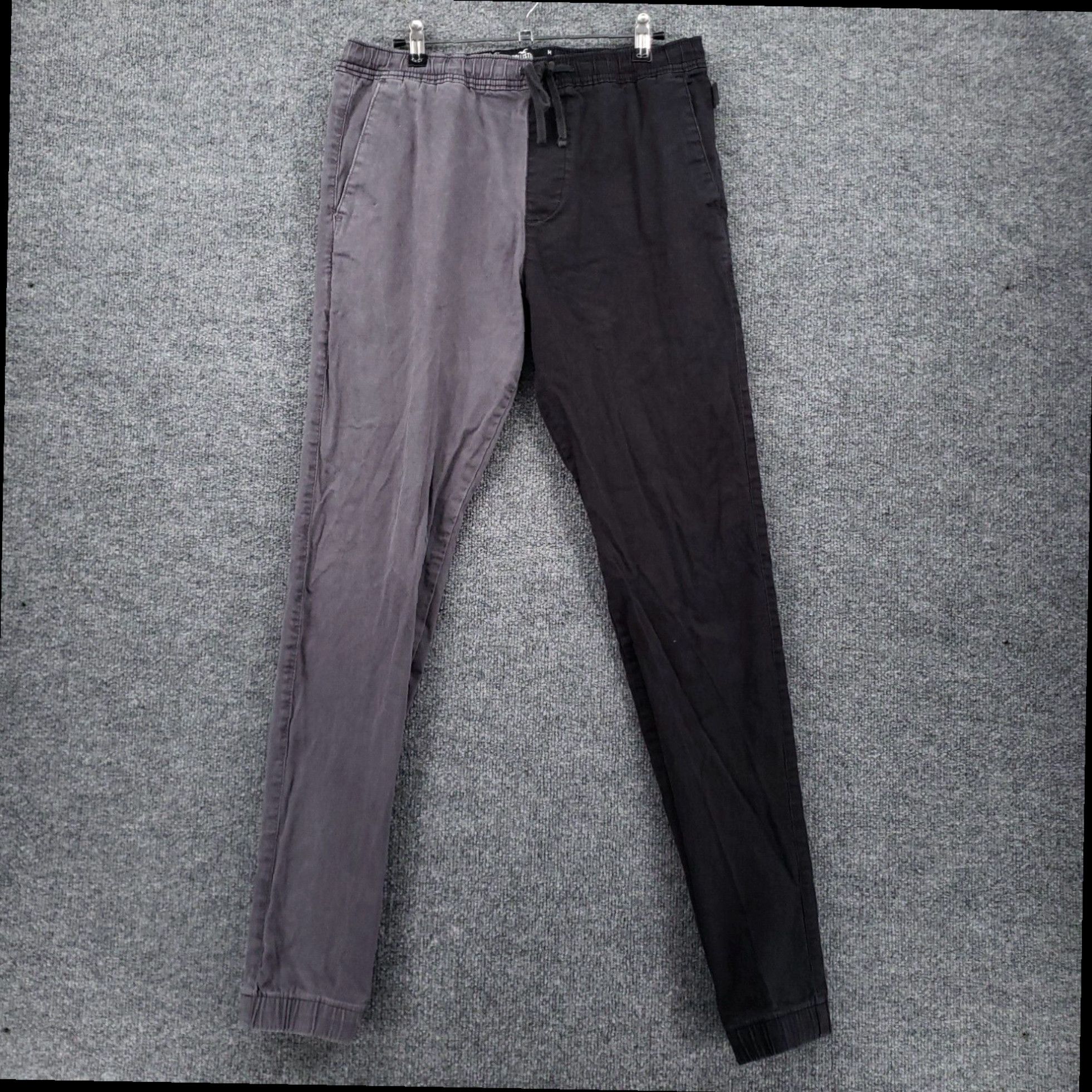 Vintage Womens Medium Black Stacked Skinny Jogger Pants with Colorblock Stretch Design Grailed