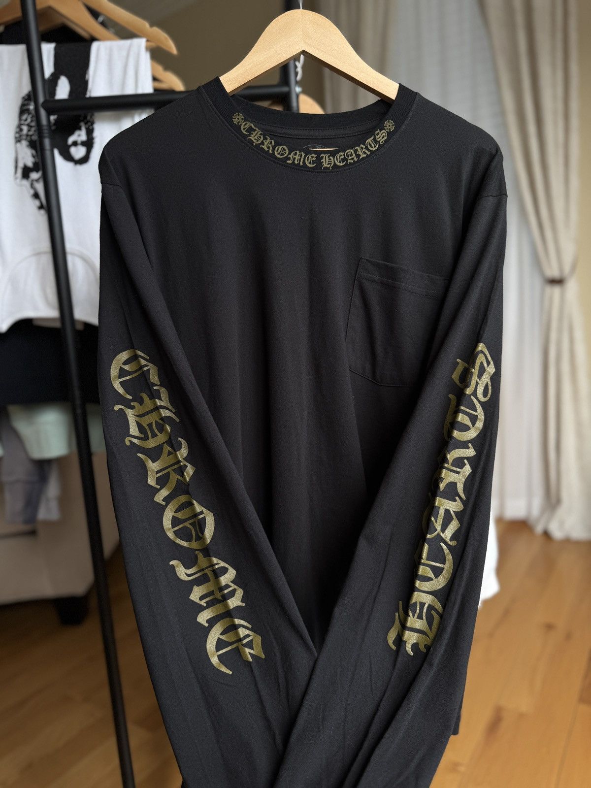Chrome Hearts Chrome Hearts Olive Neck Logo Longsleeve Size US L / EU 52-54 / 3 - 1 Thumbnail