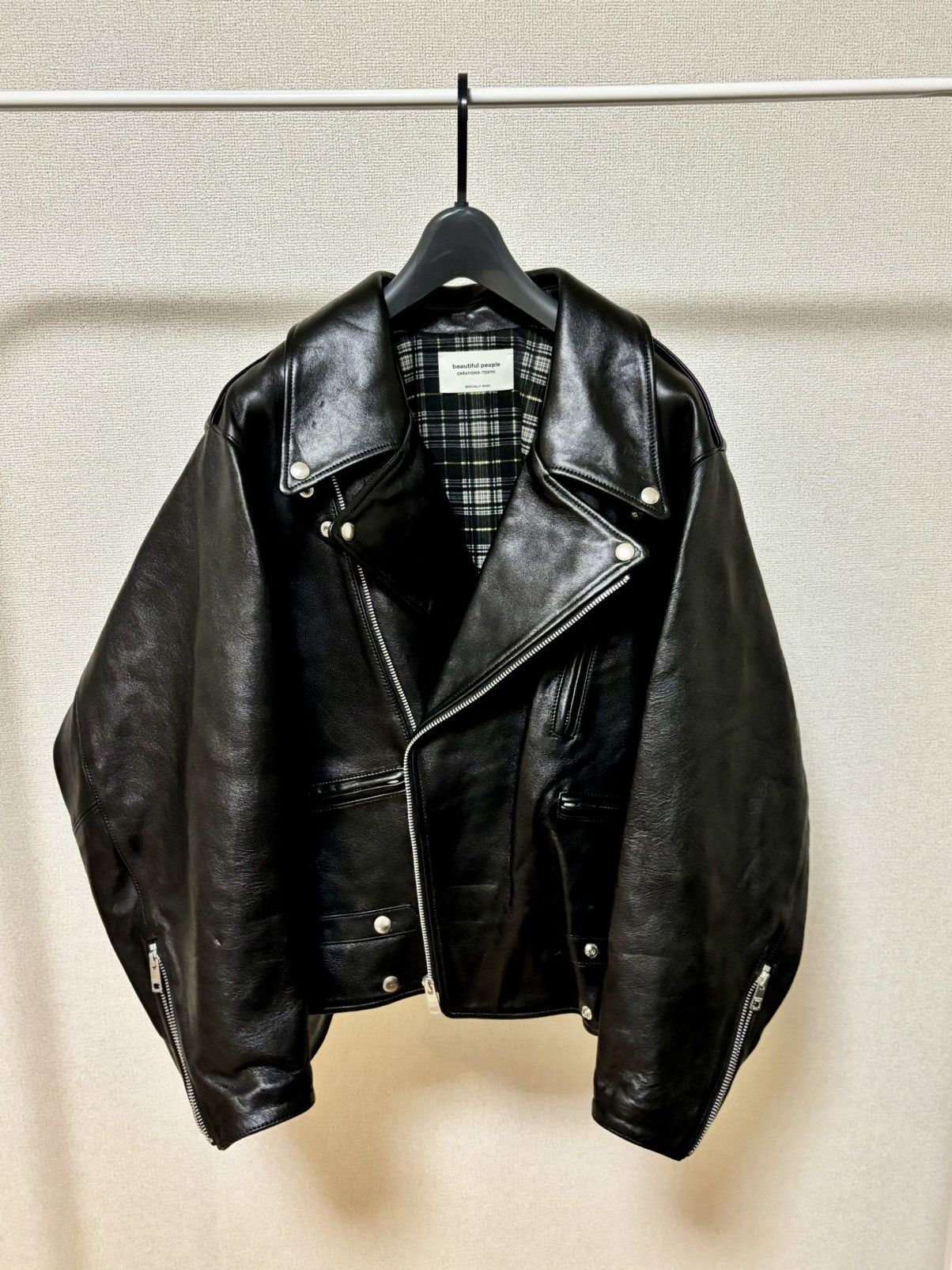 Japanese Brand × beautiful people Double-end leather jacket