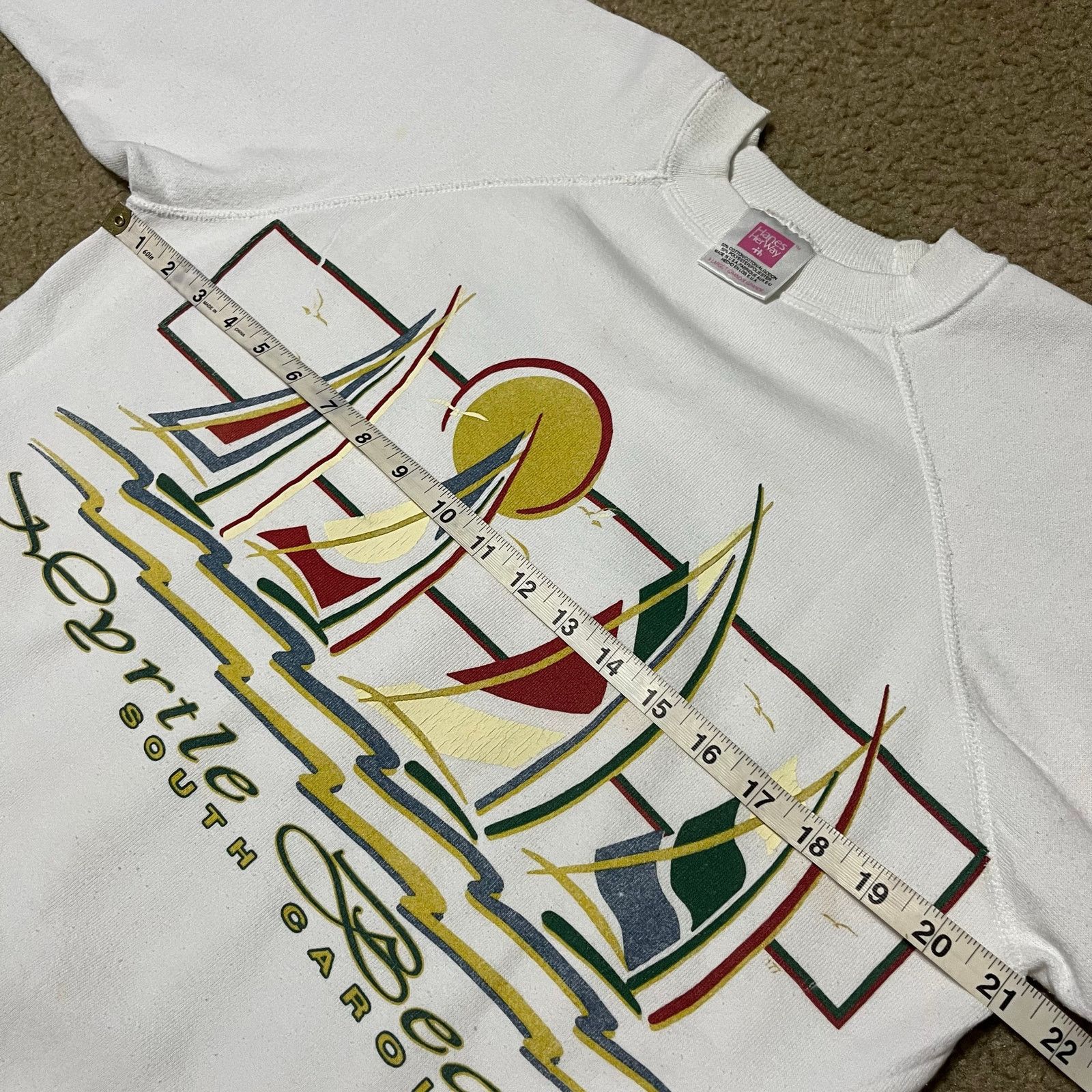 Hanes Vintage 90s Myrtle Beach South Carolina Graphic Crewneck XL Size US XL / EU 56 / 4 - 6 Thumbnail