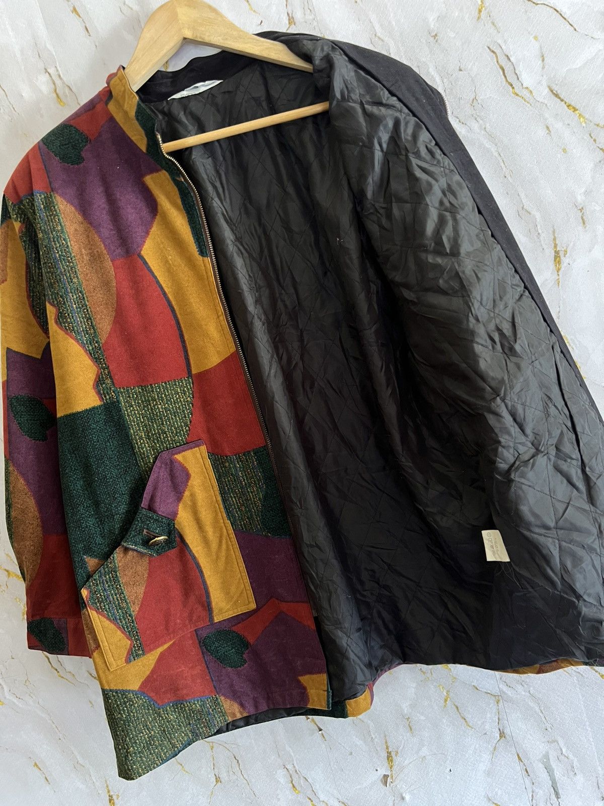 Japanese Brand Vintage 80s 90s Japanese Patchwork Abstract Jacket Size US L / EU 52-54 / 3 - 6 Thumbnail