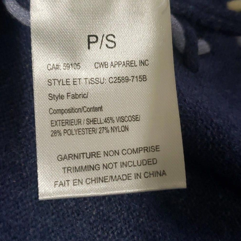 Designer CT1952 Charlie B Blue V-neck Long Sleeve Ladies Sweater P/S Size S / US 4 / IT 40 - 7 Thumbnail