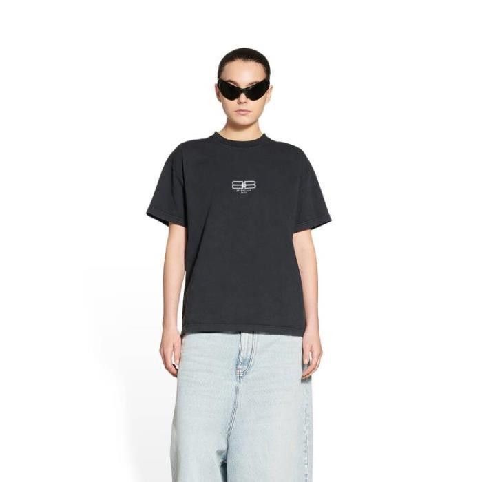 Balenciaga o1mt1gz0425 BB Paris Icon T-Shirt Medium Fit in Black Size M / US 6-8 / IT 42-44 - 5 Thumbnail
