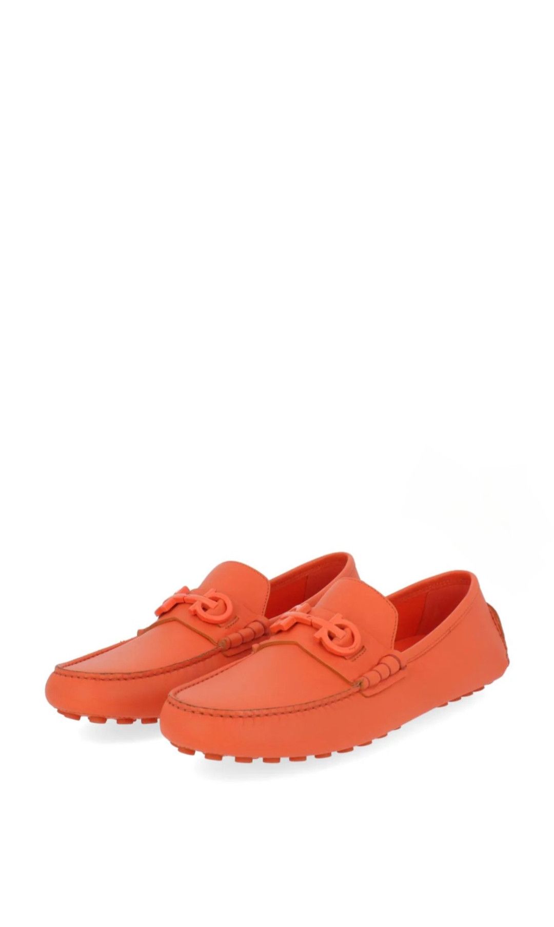 Salvatore Ferragamo o1s1rm0924 Double Gancini Loafers in Orange Size US 11.5 / EU 44-45 - 3 Thumbnail