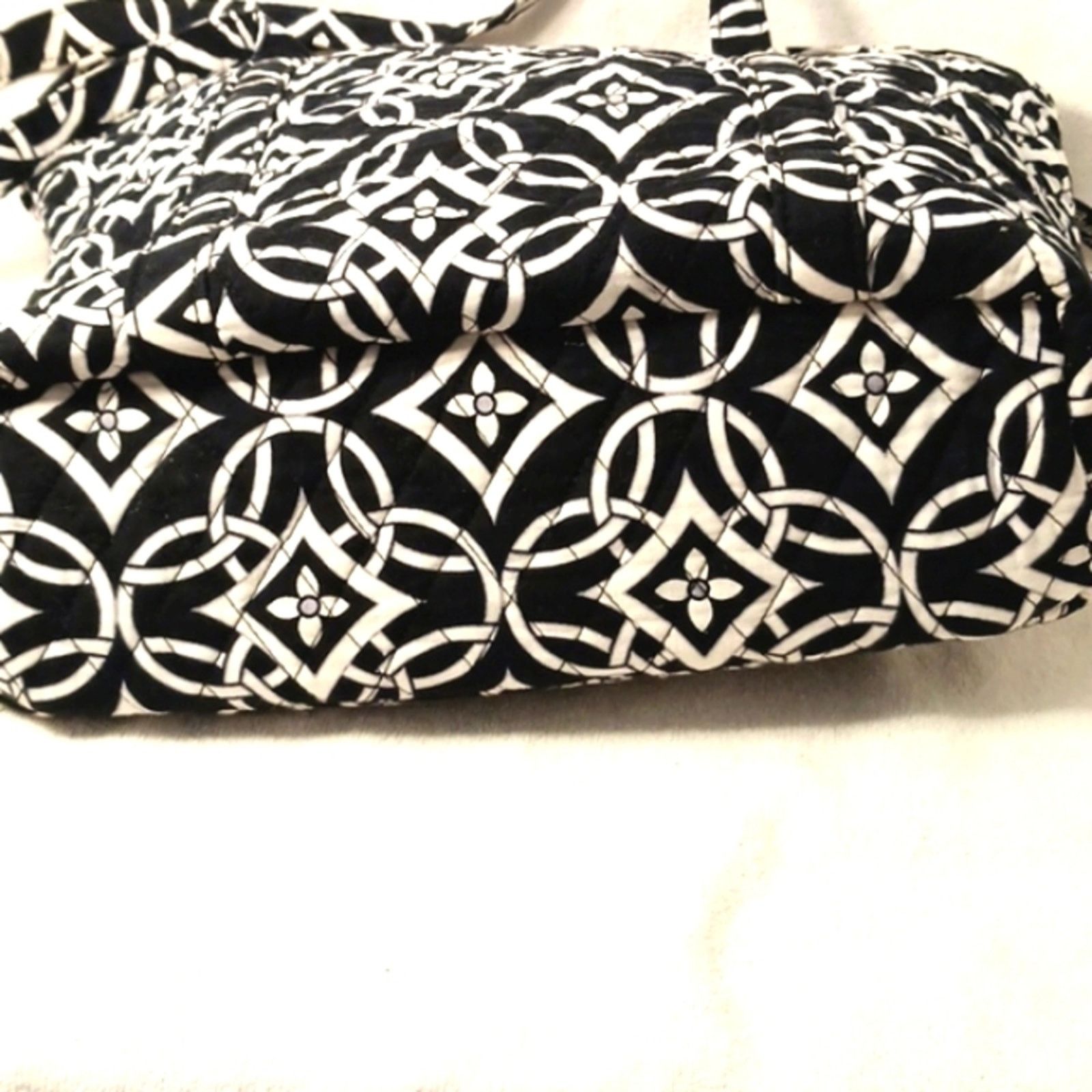Vera Bradley Vera Bradley Shoulder Bag BLACK WHITE Paisley Minimalist Size ONE SIZE - 9 Thumbnail